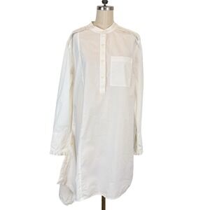 Derek Lam 10 Crosby Shirt Dress White Poplin Cotton Artsy Minimalist Modern L